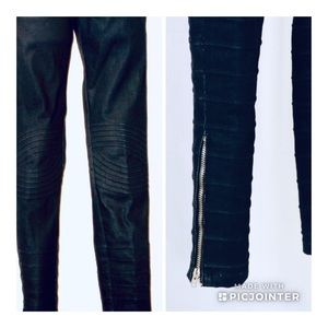 Stella McCartney Black Moto Skinny Biker Jeans